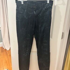 J Brand Dark Tie-Dye Skinny Jeans